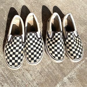 2 pairs of Checkered Vans